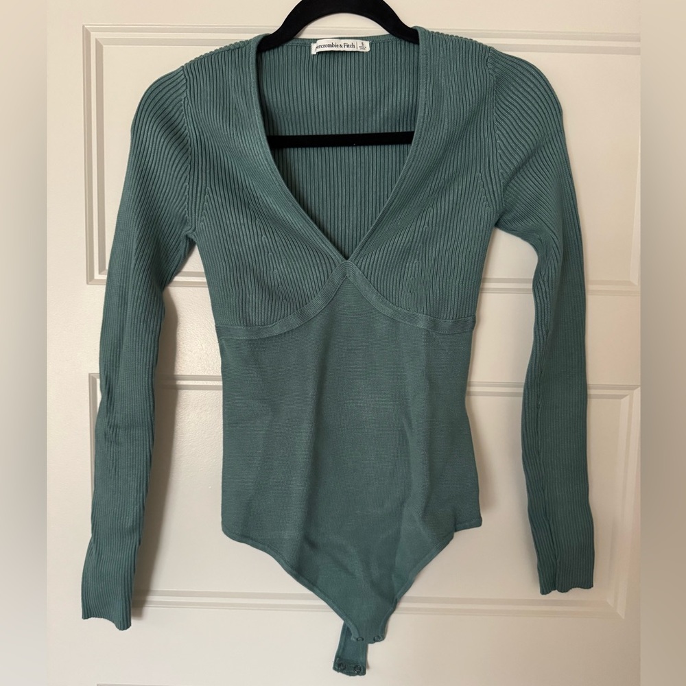 Abercrombie & Fitch sweater bodysuit - dark teal - size S